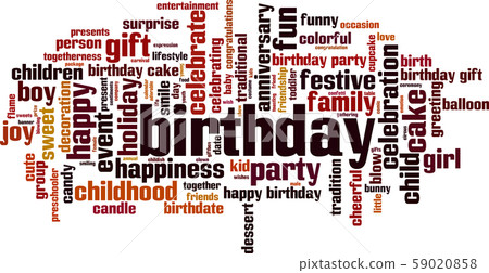 Birthday word cloud 59020858
