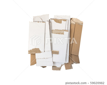 Carton waste isolated on white 59020982