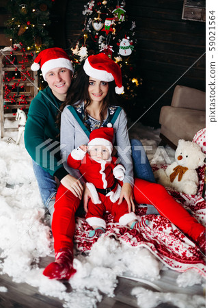 Happy family with adorable kid having fun at Happy family with adorable kid having fun at 59021564