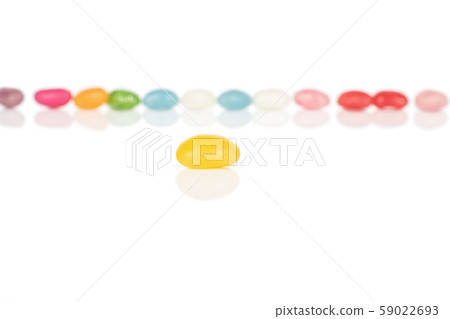 Jelly bean candy isolated on white Jelly bean candy isolated on white 59022693