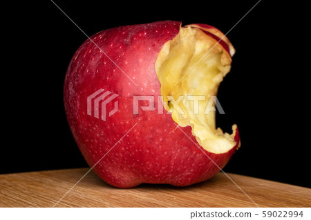 Red delicious apple isolated on black glass Red delicious apple isolated on black glass 59022994
