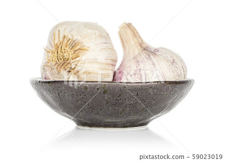 White aromatic garlic isolated on white White aromatic garlic isolated on white 59023019