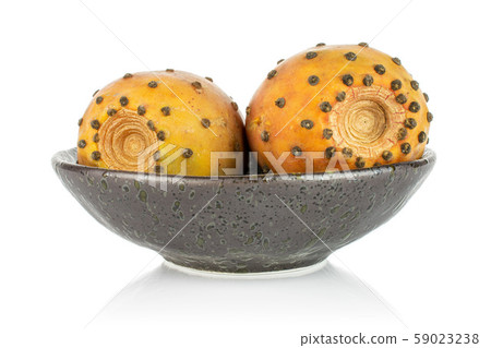 Fresh orange opuntia isolated on white 59023238