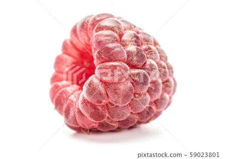 Fresh crimson raspberry isolated on white 59023801