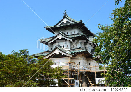 弘前城 弘前公園 青森縣弘前市 照片素材 圖片 圖庫