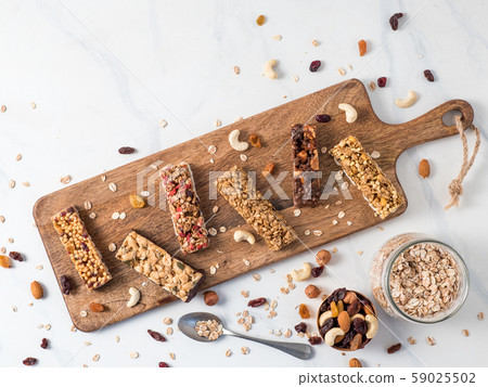 Set of different granola bars Set of different granola bars 59025502
