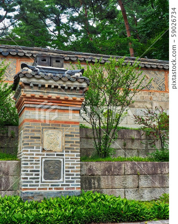 Traditional Korean palace chimney, Changdeokgung Palace 59026734
