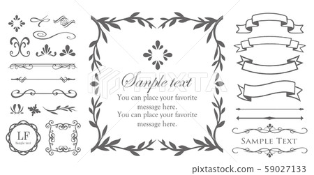 Plant motif frame set Plant motif frame set 59027133