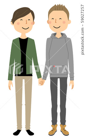 Same-sex couple holding hands 59027257