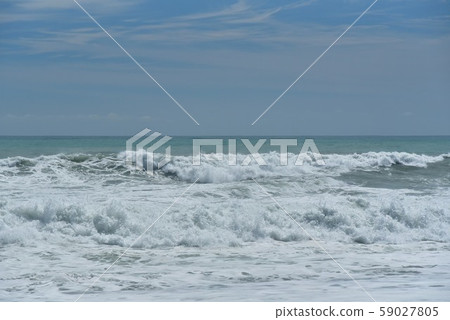 高知縣安田町卡拉濱海岸沿太平洋波濤洶湧 59027805