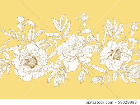 Peony flower. Seamless pattern, background. 59029989