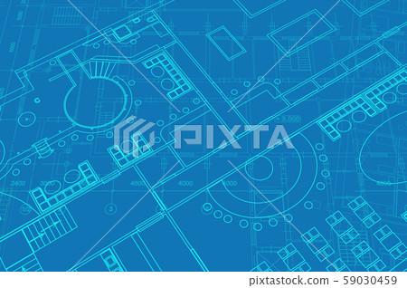 Architectural background with technical drawings. Site plan texture. House blueprint, drawing, part 59030459