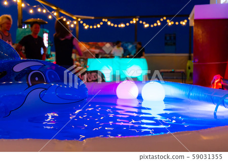 Night pool pool party night 59031355