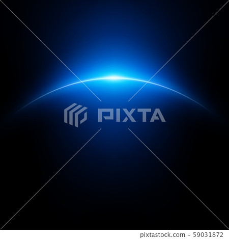 Space background with planet and shining light. EPS 10 59031872