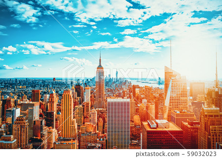View of Manhattan from the skyscraper's 59032023