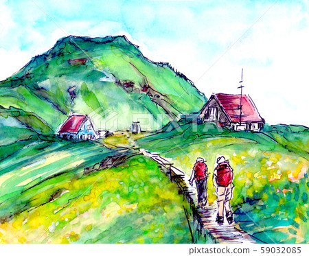 Near the Asahi hut [North Alps / Mt. Asahi] 59032085