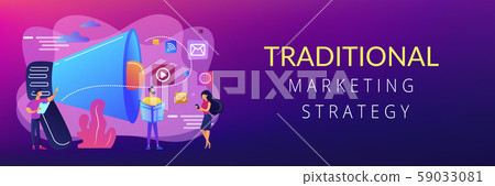 Push advertising concept banner header. Push advertising concept banner header. 59033081