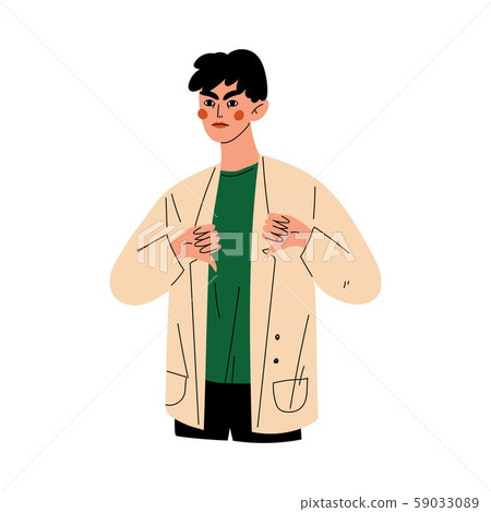 Young African American Man Showing Dislike Signs, Guy Doing Disapproval Gestures Vector Illustration Young African American Man Showing Dislike Signs, Guy Doing Disapproval Gestures Vector Illustration 59033089