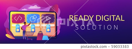 Digital service marketplace concept banner header. 59033383