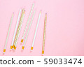 Luxury design pencil on pink pastel colour 59033474