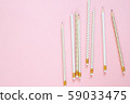 Luxury design pencil on pink pastel colour 59033475