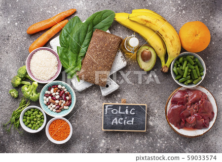 Food rich in folic acid 59033574