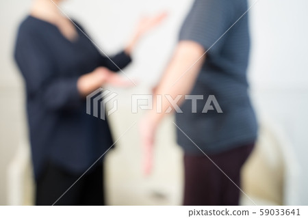 夫妻打架，模糊材料 59033641