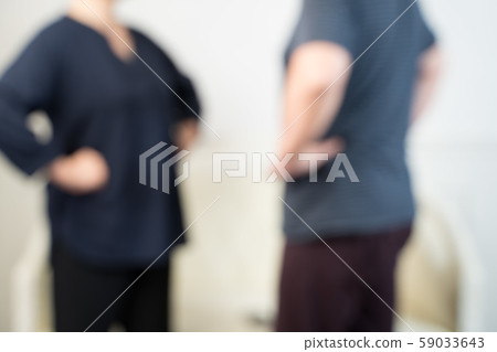 夫妻打架，模糊材料 59033643