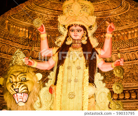 Image of goddess devi Maa Durga Kolkata West Bengal India Image of goddess devi Maa Durga Kolkata West Bengal India 59033795