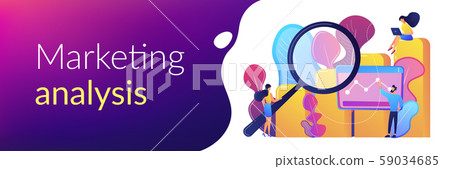 Marketing Research Concept Banner Header. - Stock Illustration 