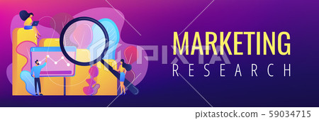 Marketing research concept banner header. - Stock Illustration ...