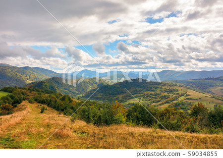 beautiful autumn countryside with forested hills beautiful autumn countryside with forested hills 59034855