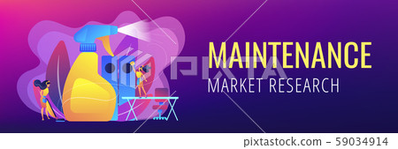 Commercial cleaning concept banner header. - Stock Illustration ...