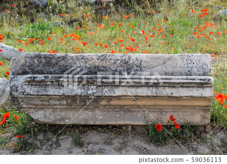 Fragments of ancient buildings, ruins of the 59036113