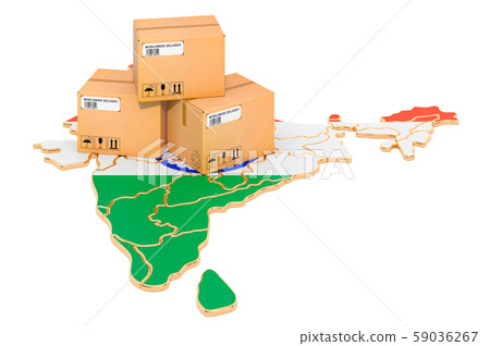 Parcels on the Indian map Parcels on the Indian map 59036267