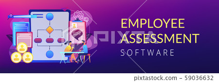 Employee assessment software concept banner header. Employee assessment software concept banner header. 59036632