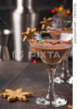 Sugar cookie martini with sprinkles rim Sugar cookie martini with sprinkles rim 59037150