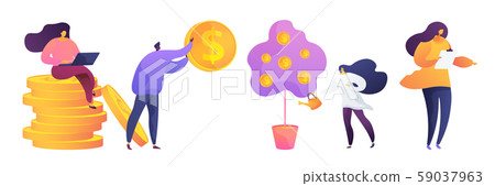 Financial literacy flat vector illustrations set Financial literacy flat vector illustrations set 59037963
