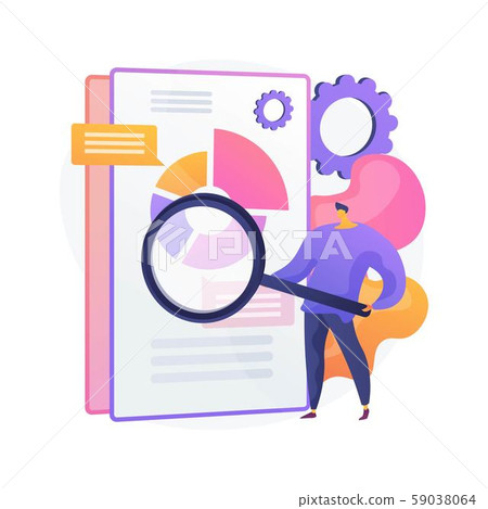 Business documents scanning vector concept metaphor. 59038064