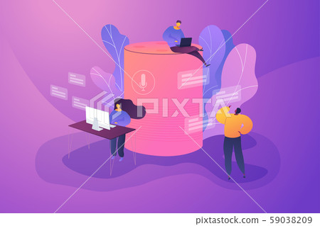 Smart speaker office controller vector creative concept illustration. Smart speaker office controller vector creative concept illustration. 59038209