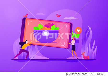 Food blogging concept vector illustration. 59038326
