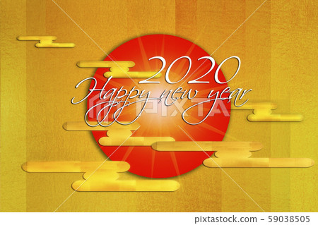 新年賀卡，賀卡，太陽，新年のグリーティングカード、グリーティングカード、太陽、new Year 59038505