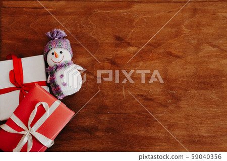 Christmas gifts New Year Christmas Tree on a red background 59040356