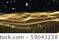 Gold particle abstract wave mesh background 59043238
