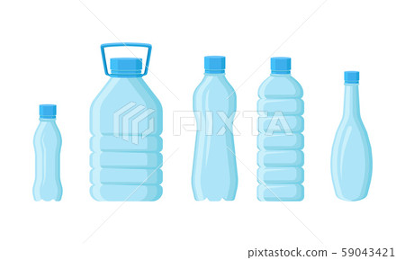 Plastic Empty Volume Bottles Vector Isolated Set - Stock Illustration ...