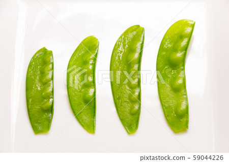 Silk sheath. Boiled and arranged in a white plate. 59044226