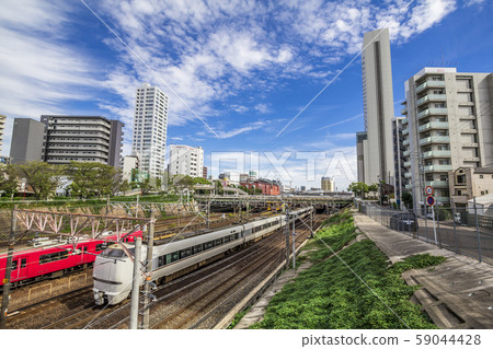 愛知縣名古屋市景金山 照片素材 圖片 圖庫