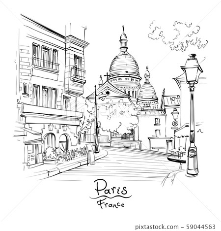 Montmartre in Paris, France 59044563