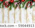 Christmas decorations, gingerbread shape and candy 59044913