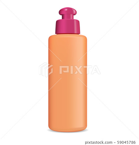 Shampoo bottle package mockup. Cosmetic lotion. 3d Shampoo bottle package mockup. Cosmetic lotion. 3d 59045786